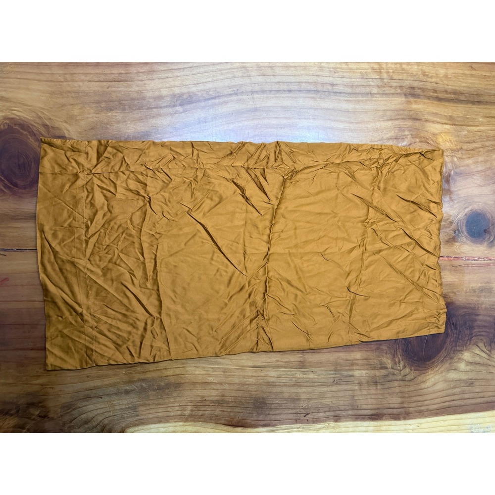 Quince Pillow Case Lot of 2 Viscose Bamboo Terracotta Orange King 20 x 40 B4-13 - Picture 5 of 7